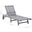 Chaise longue simple en acacia 80 po avec coussins Prshant-733841394-713510855