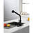 Matte Black Kitchen Sink Faucet With Pull Down Spray Head, Single Handle 360 Rotatable High Spout. Corrosion And Rust Coating For Extended Service. Control Water Temperature Flow Easily One Handle.-2043094288