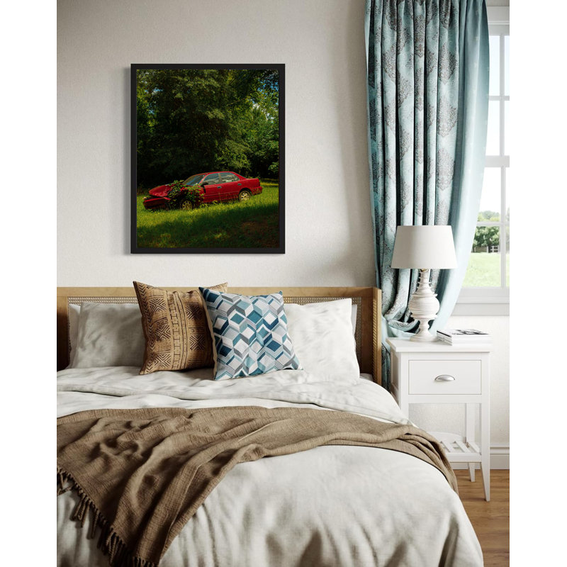 Good Good Art «Parked Bloom» par Sydney A. Foster | Photographie de voiture rouge Bright City Macon 2019, H 8 po x l 10 po