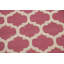 Tapis décoratif rose en laine Touffeté à la main à motif géométrique SENAC-1814432071