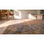 Warm Coral Color Antique Tribal Herati Pattern Indian Agra Cotton Rug