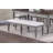 Elifils Fabric Dining Bench in Gray