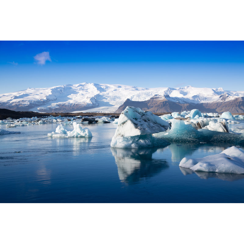 Glacier Lagoon, Iceland by Mantaphoto - Wrapped Canvas Print, 81cm H x 122cm W