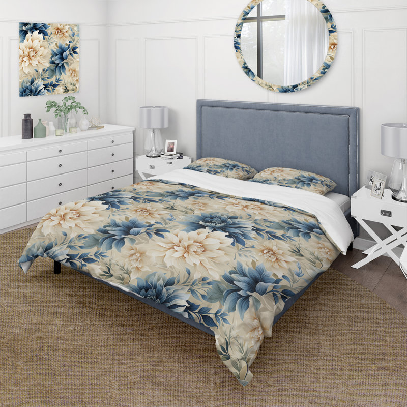 Ensemble de housse de couette Tropical Lace, Housse de couette pour grand lit et 2 taies décor