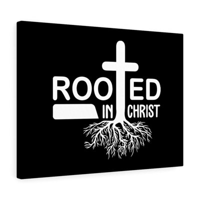 Rooted In Christ Tree Roots - Wrapped Canvas Print