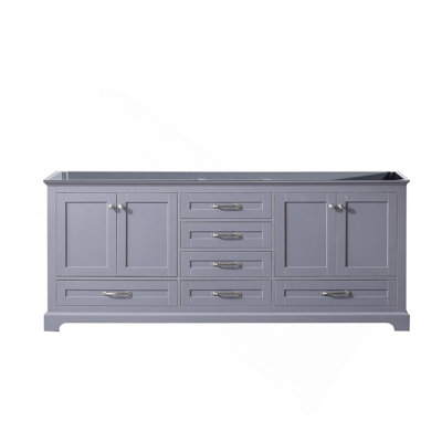Dark Grey Double Bath Vanity 80 In. W X 22 In. D
