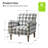 Arching Farmhouse 29.5" Wide Polyester Armchair with Solid Wood Legs-1998562402
