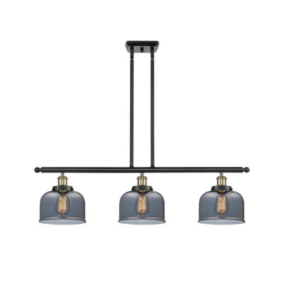Bell - 3 Light 36" Island Light - 8" Shade