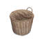 Lily Manor Wickers Chestnut Wash Round Log or Storage Basket -1135928970