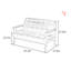 Banc rembourré en similicuir Retro Casual-100462002