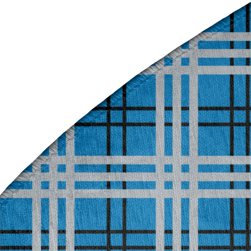 Plaid Indoor Rug, Round 5'
