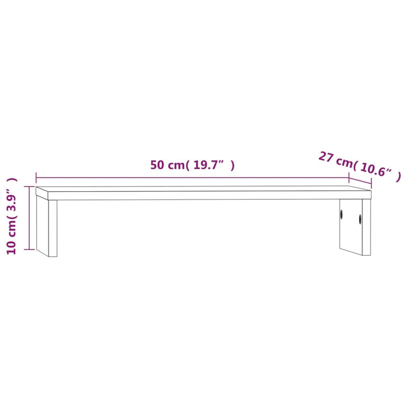 Kareme Wood Monitor Stand, Wood