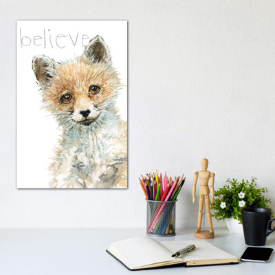 «Forest Fur Baby Fox» par Carol Robinson - impression d'art graphique