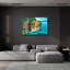 Rosecliff Heights «Domina Beach Portofino Italy» par John Zaccheo, art mural en verre acrylique, 36 po x 24 po