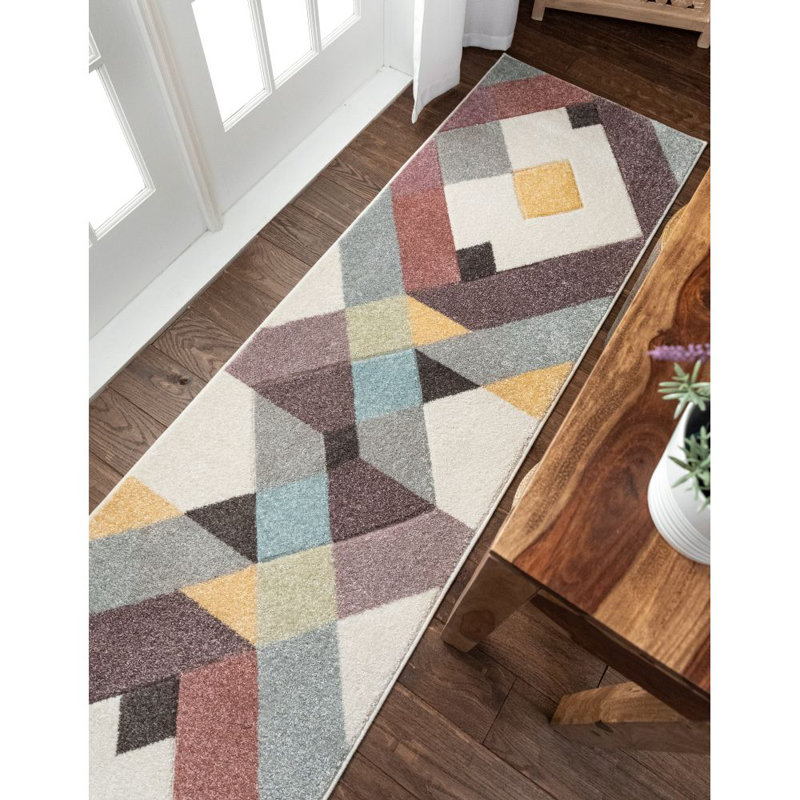 Whoa! Abstract Synthetic Area Rug, Runner 67 x 220cm