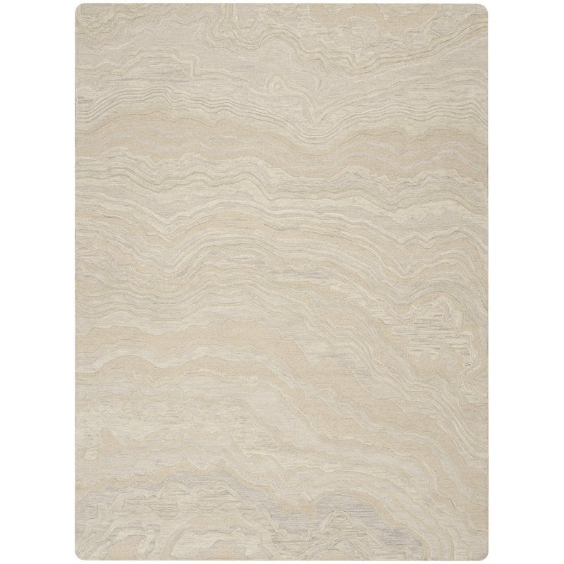 Cahide Abstract Handmade Area Rug, Rectangle 259 x 351cm