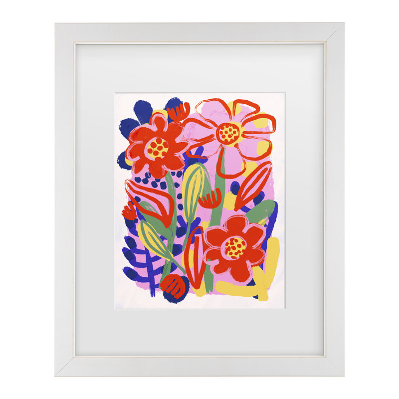 «Treechild Summer Flowers No 2 Matted», art encadré, H 18 po x l 22 po