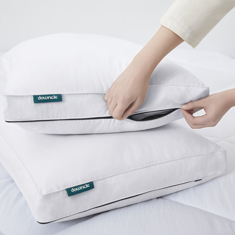  Recycled Down and Feather Blend Soft Bed Pillow, Standard