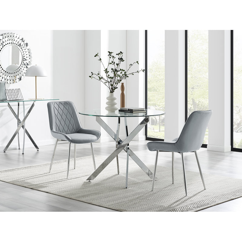 Tierra 2 - Person Dining Set, Grey/Silver