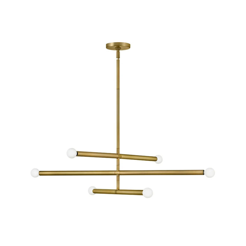 Lustre mobile à plusieurs niveaux Jamir, Doré