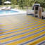Tapis contemporain à rayures Seattle, jaune-1367072419