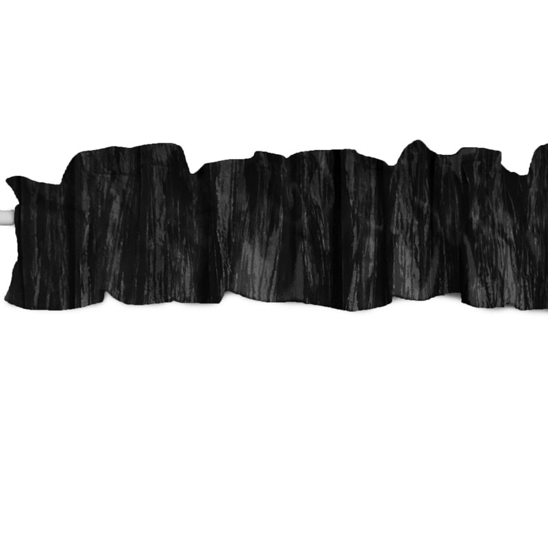 Cantonnière Crinkle, Noir, L 5 po x L 58 po