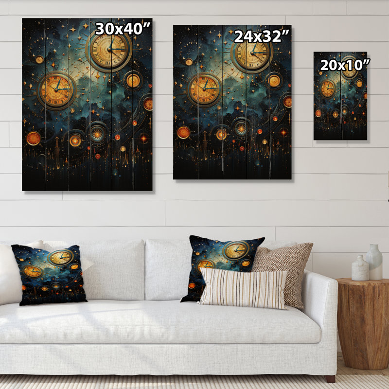 Astrologie du zodiaque harmonie pointillisme sur bois, H 32 po x l 24 po x P 0,78 po