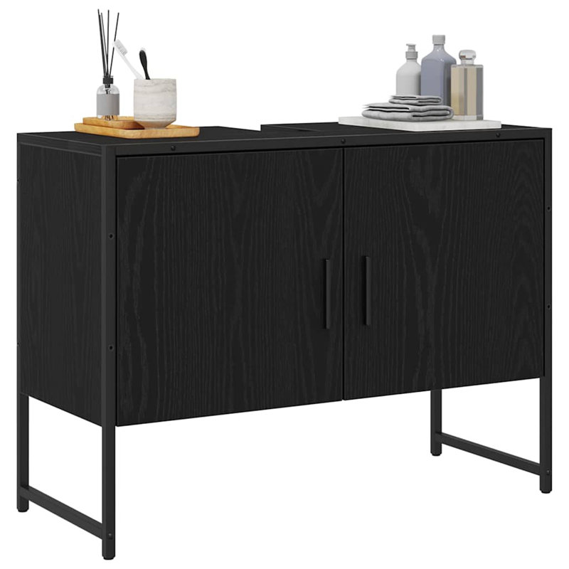 Bathroom Sink Cabinet Oak 80 X 30 X 60 Cm Engineered Wood