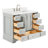 43'' Single Bathroom Vanity with White Quartz Top-93359318