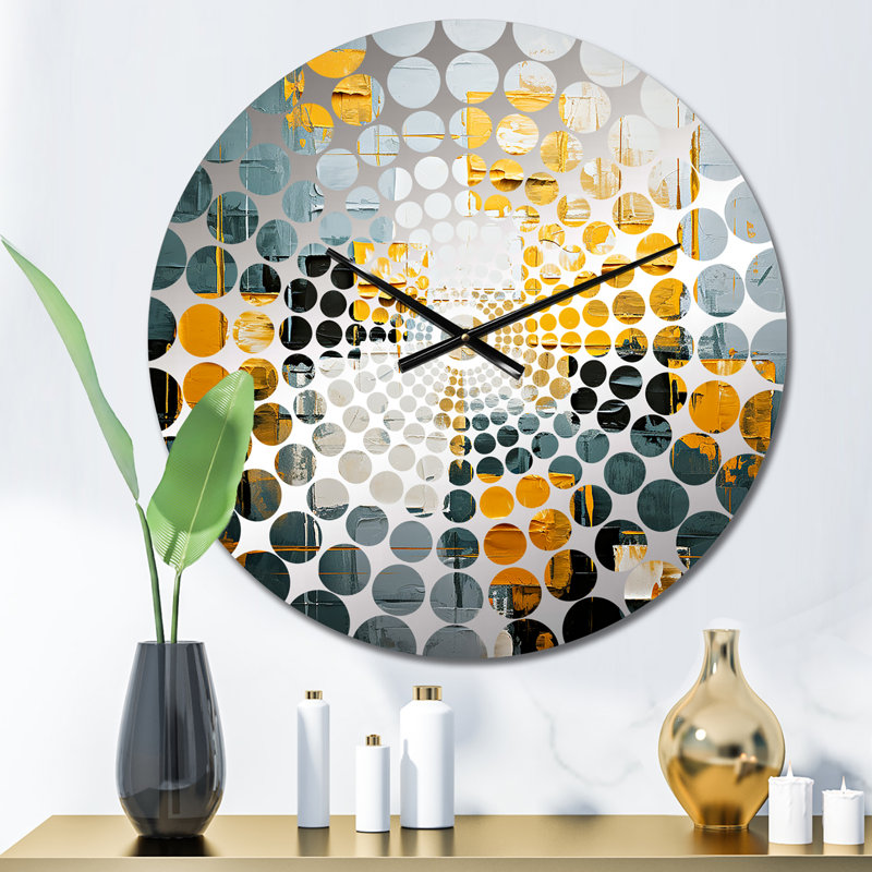 Annegie - Horloge murale peinture abstraite, Petit