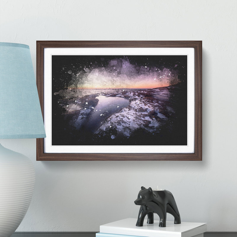 Ice Pool in Helsinki Finland - Picture Frame Graphic Art Print, 24cm H x 33cm W x 2cm D, Walnut Framed