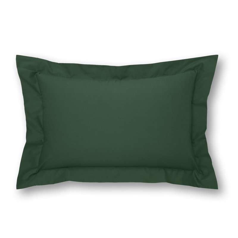 Izyan Cotton Blend Standard Pillow Case, Bottle Green