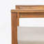 Tabouret d'extérieur en bois de teck avec coussin beige, ensemble de 2-2059313447