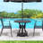 Nicole 33-Inch Roud Patio Dining Table for Lawn, Garden, Outside, Black