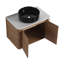 Ensemble de meuble-lavabo mural 30 po avec plateau en pierre reconstituée Eaton-441496828