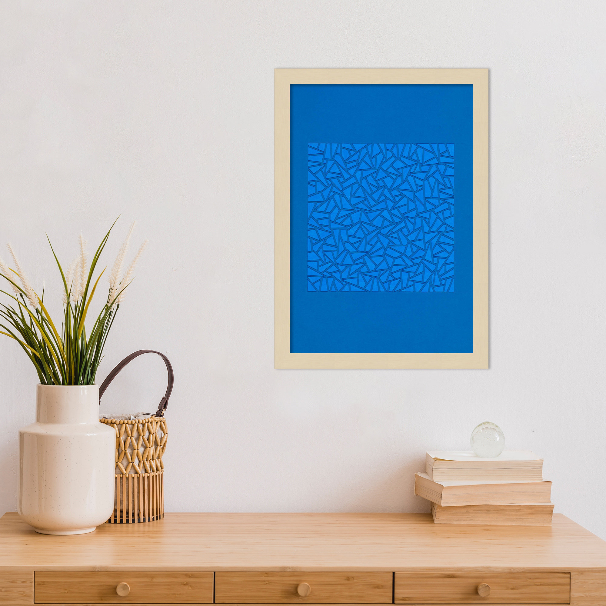 Blue World by Alex Dunn, Brown, 17" H x 12" W