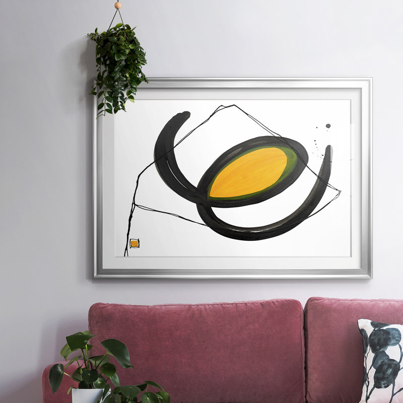 «Think About It II», impression encadrée avec verre biseauté mat et verre, Argent, H 19 po x l 27 po x P 1,5 po