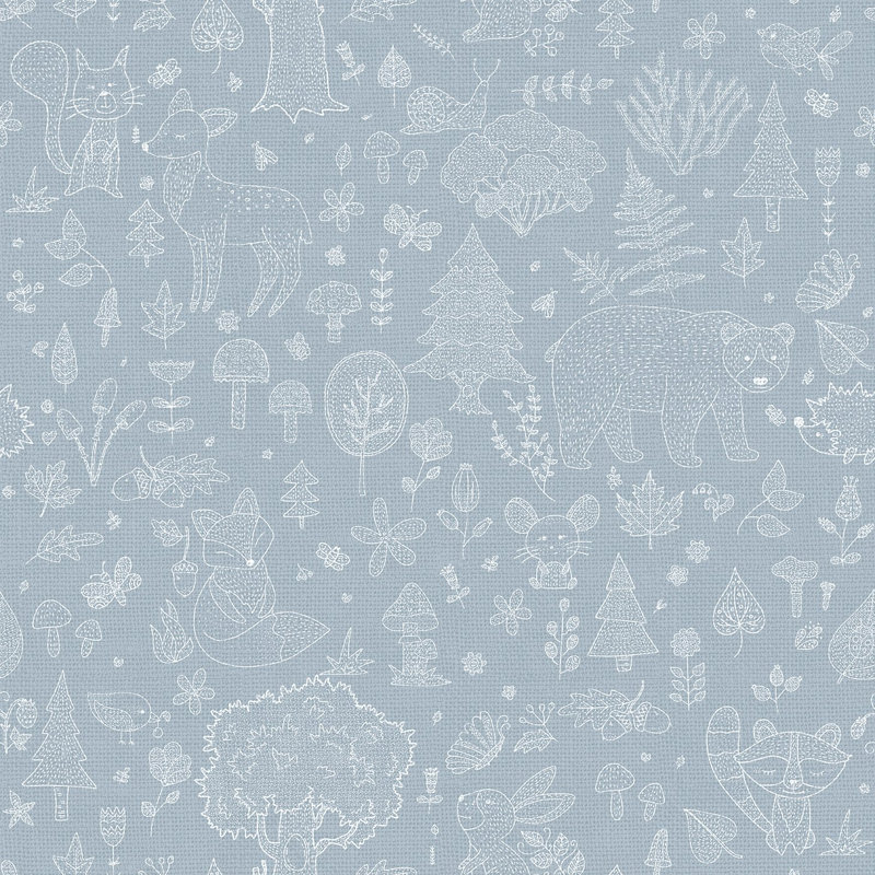 Nerijus Little Explorers 2 Forest Kingdom Wallpaper Roll, Blue