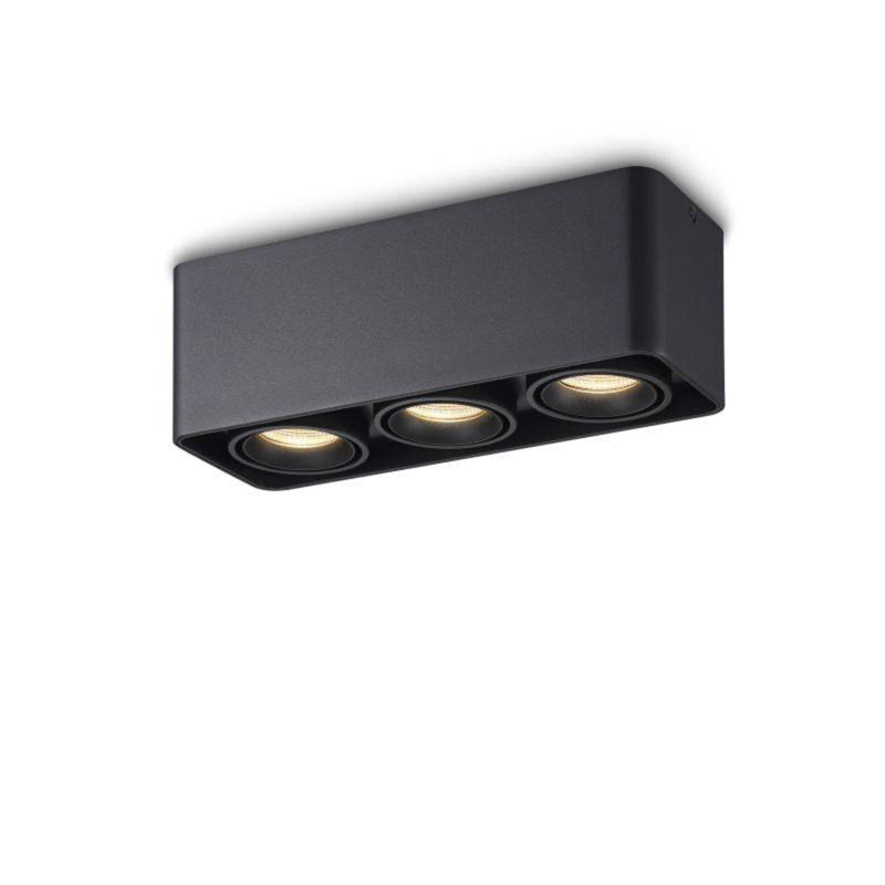 UltraBeam Modern Surface Mount Ceiling Downlight, Black, 10cm H x 29cm W x 10cm D