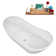 67" Streamline Soaking Freestanding Tub and Tray With Internal Drain
