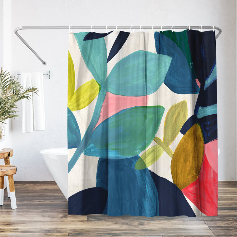 Strayer Polyester Floral Shower Curtain