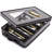 Flatware & Utensil Storage, Durable Silverware Storage Box With Padded Dividers, 5 Compartment Flatware Storage Case, Silverware Case With Handles And Removable Lid - Protects And Organizes Cutlery