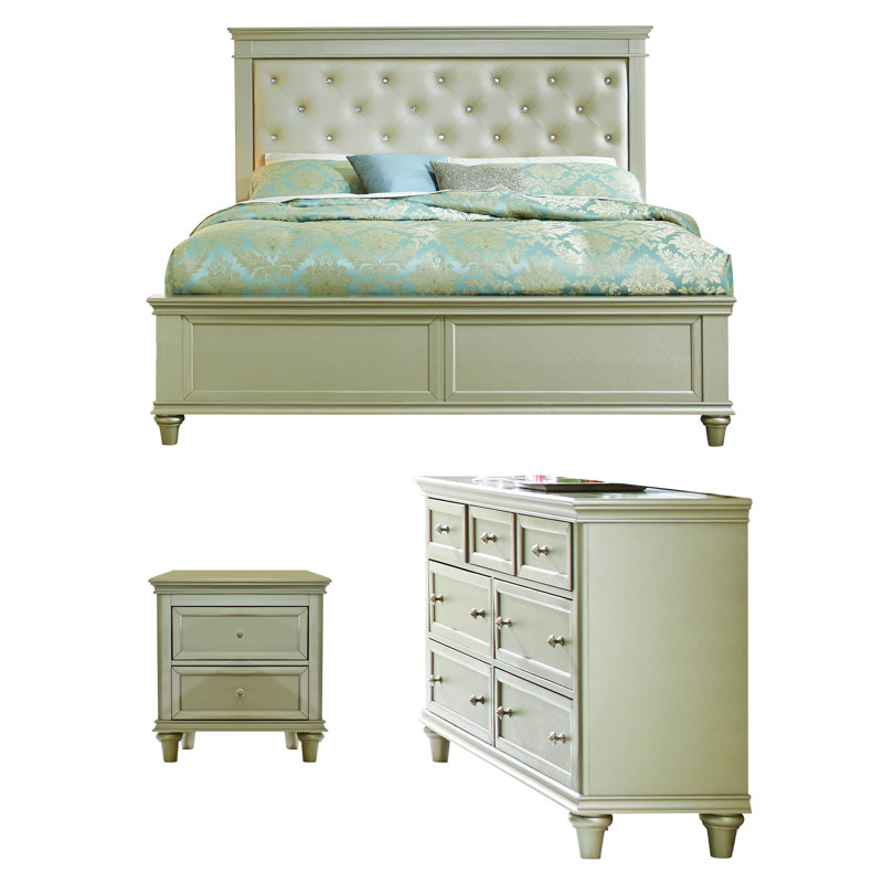 Rosemonde Solid Wood Piece Bedroom Set