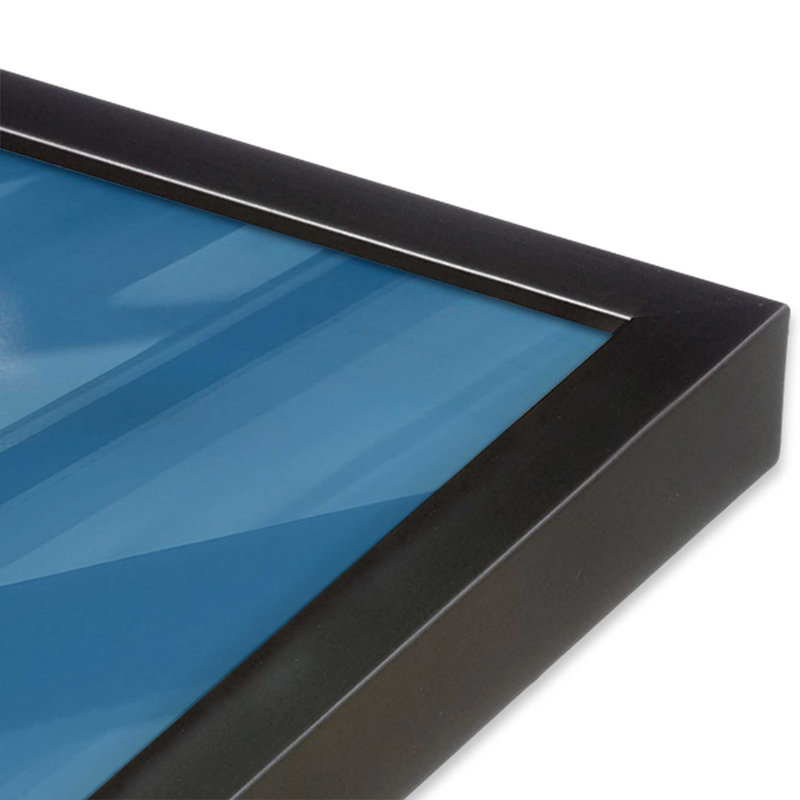Casse-noisette classique en bleu I print dans un cadre, Cadre simple en zinc patiné, H 15,25 po x l 12,25 po x P 1,25 po