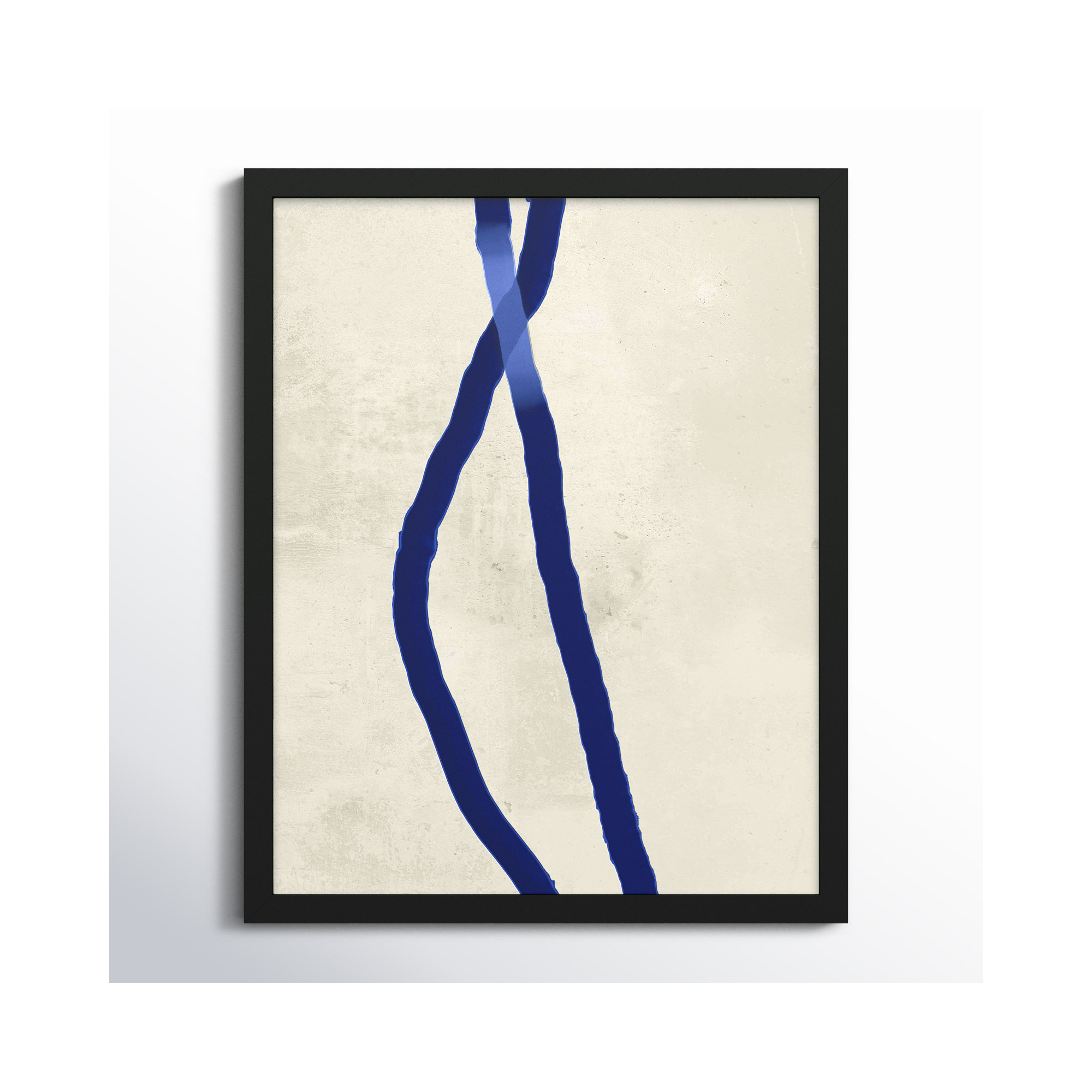 Blue Rope 2 by Jacques Pilon, 30" H x 24" W x 1.25" D, Black Framed