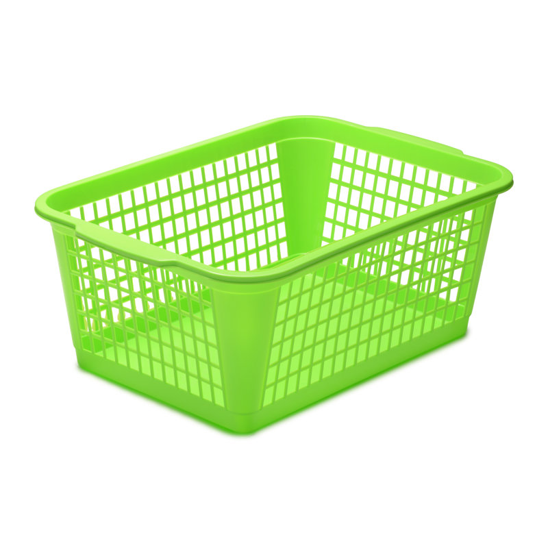 Rebrilliant Plastic Decorative Basket, Green, 1, 14 x 12 x 14