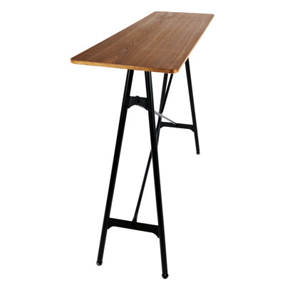 Bar-height Industrial Style Coffee Tables, Bauhaus Style, Walnut