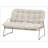 Premium Outdoor PE Rattan Double Chair with Metal Frame for Your Patio