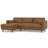 Morrison Mid Century Left Sectional 102 inch Wide Sofa Sectional in Caramel Brown Top Grain Genuine Leather-1976233565-1979831995
