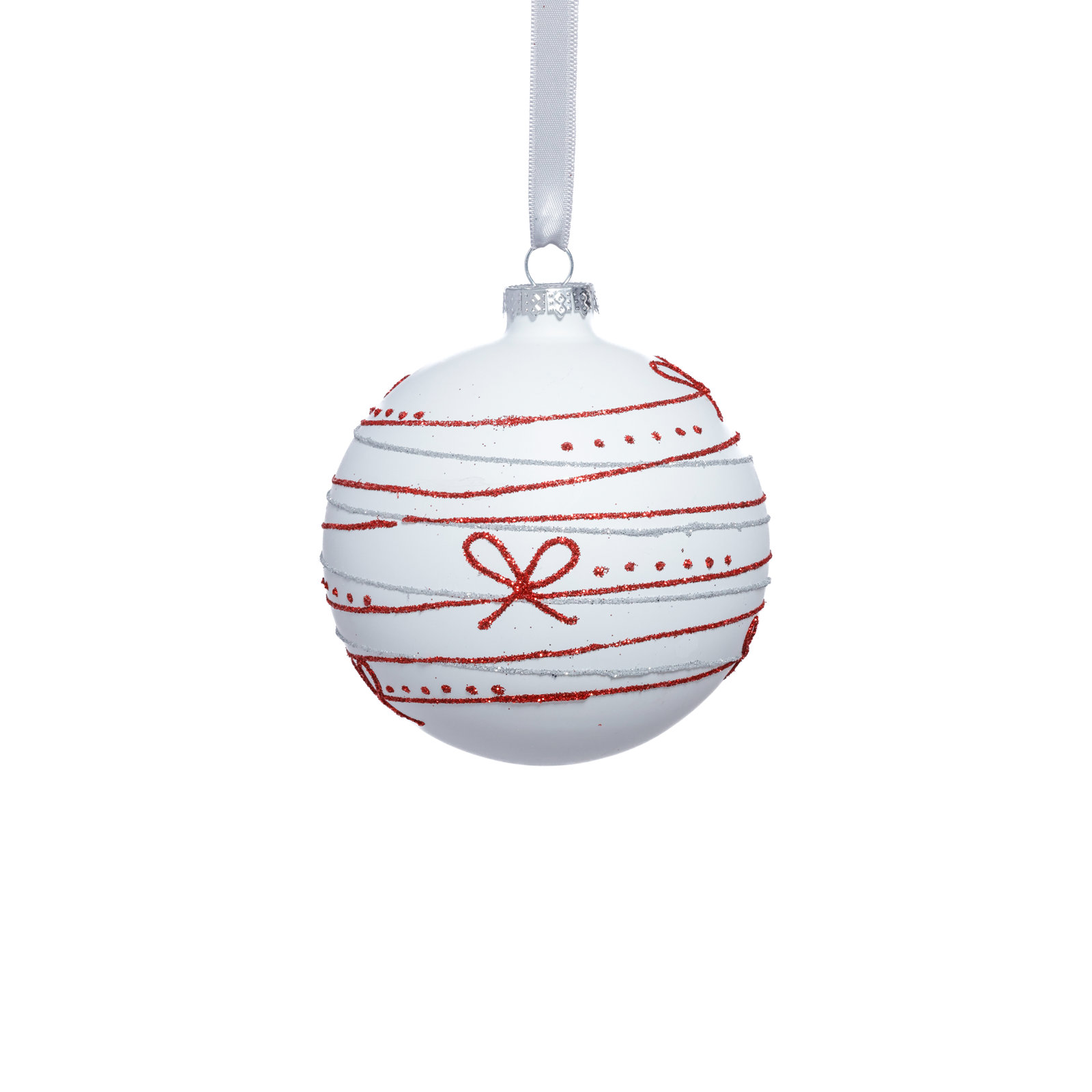 Glass Bauble, 4" H x 4" W x 4" D